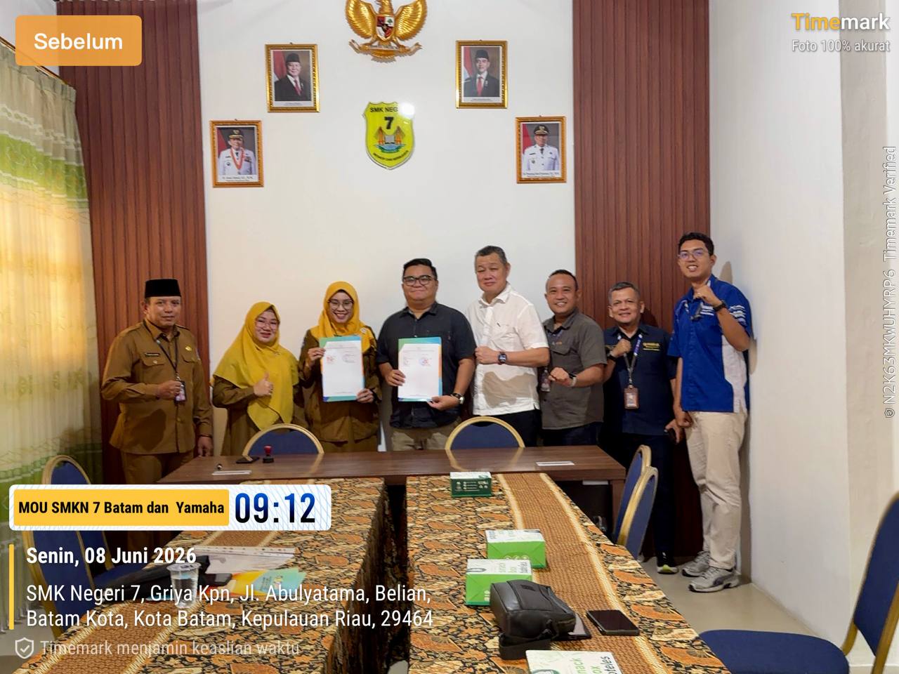 SMKN 7 Batam Jalin Kerja Sama Strategis Bersama PT Yamaha Alfa Scorpii